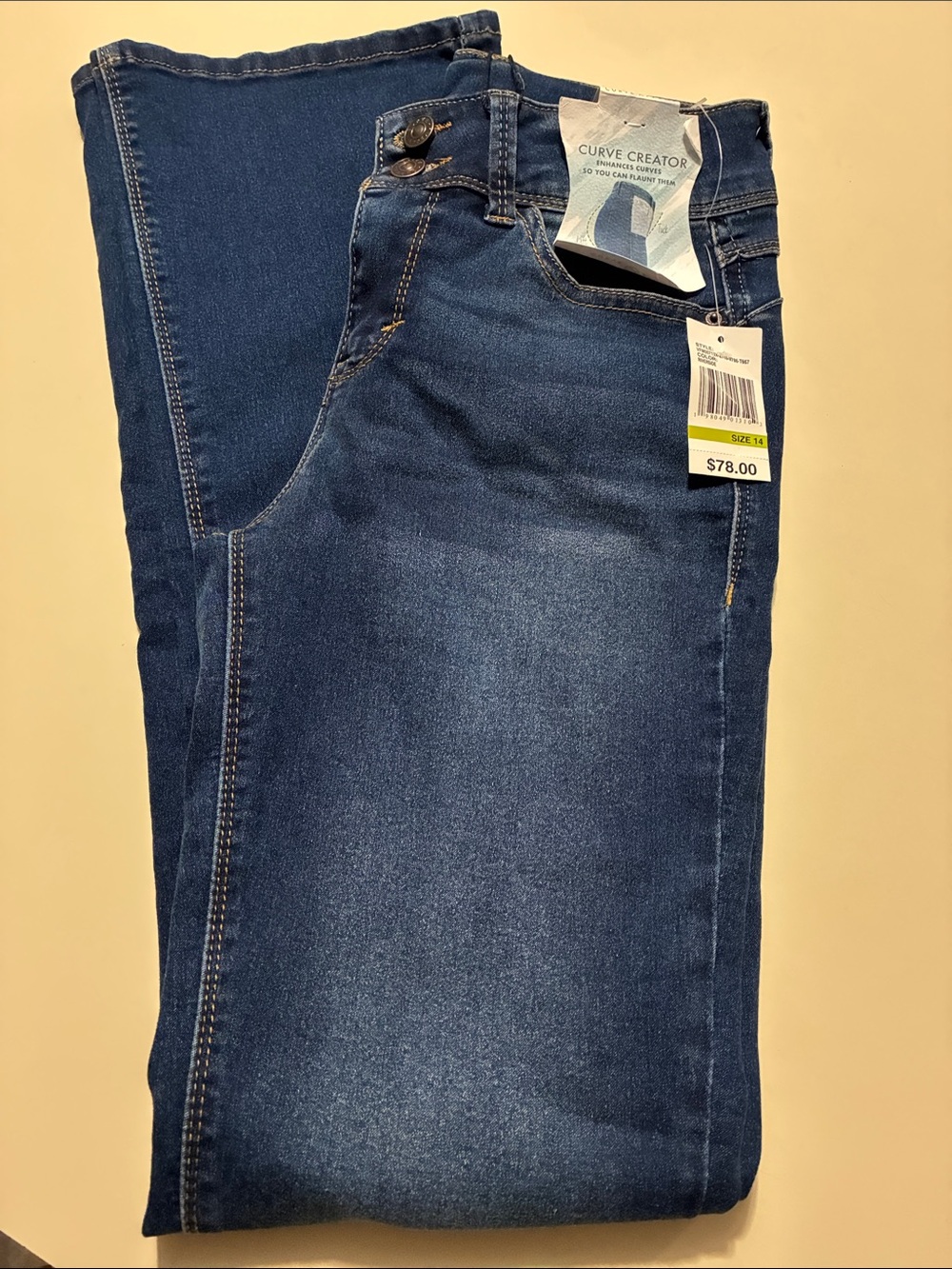Curve Creator Women’s Bootcut Jeans in Dark Blue